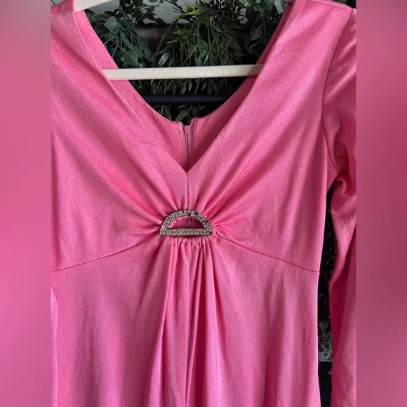 Vintage hot pink maxi dress - Picture 5 of 8